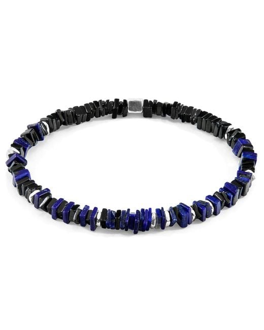 Anchor and Crew Blue Lapis Lazuli Innot & Stone Bracelet for men