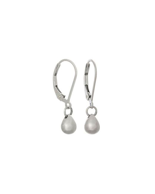 Edge Only White Mini Teardrop Earrings Sterling