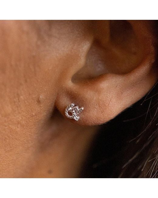 Claire Hill Designs Metallic Brave Shorthand Stud Earring