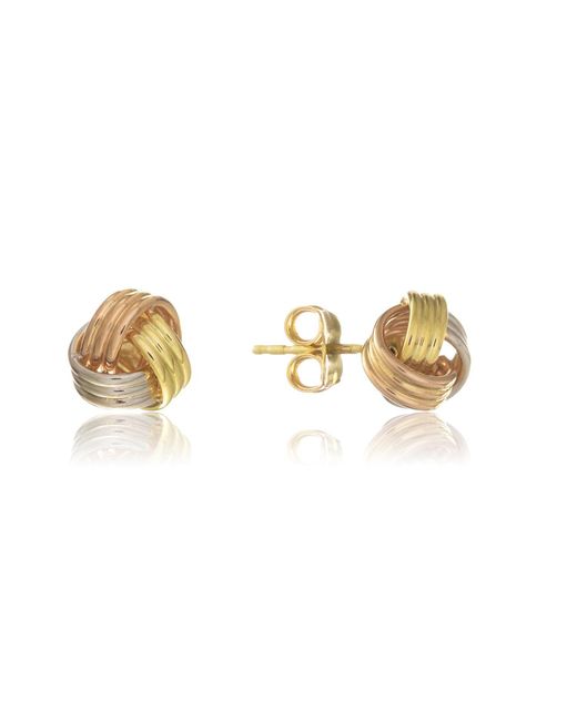 Auree Jewellery Metallic Rose Walton 9Ct Three Knot Earrings