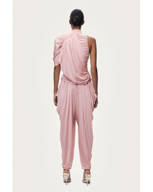 Nocturne Pink Blush Draped Harem Trousers
