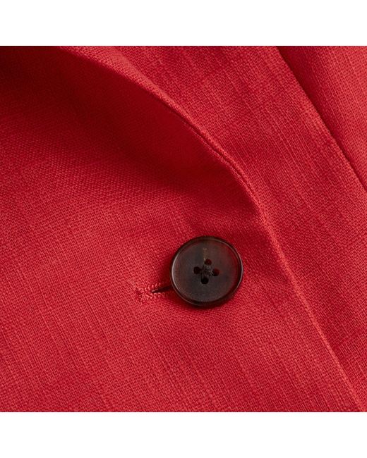 Vulto Red Linen Jacket