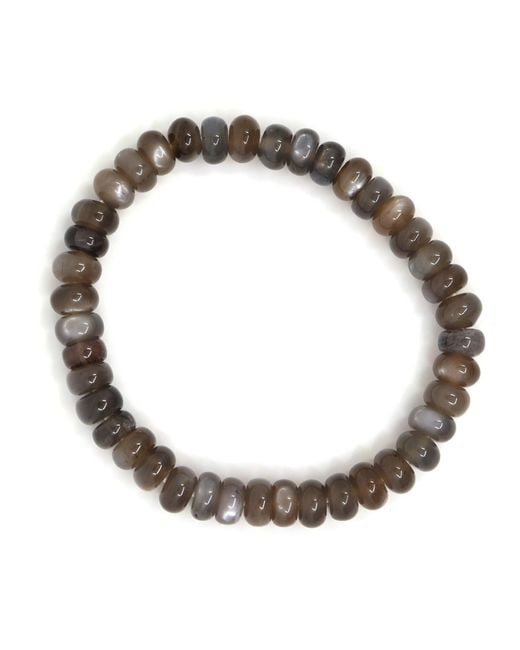 Shar Oke Gray Neutrals Moonstone Bracelet for men