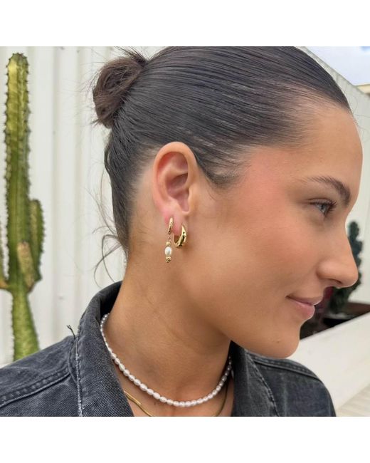Evie Jewelry Metallic Empire Hoop Earrings