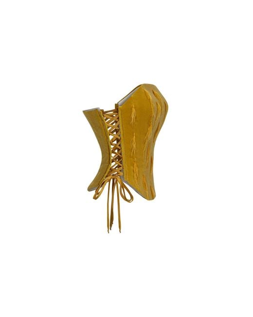 Elsava Green Woven Feather Corset – Sunshine