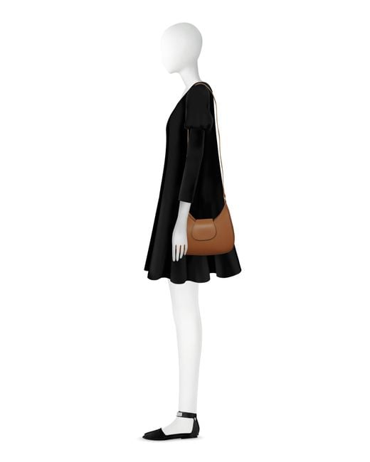 Le Parmentier Brown Obolo Leather Shoulder Bag