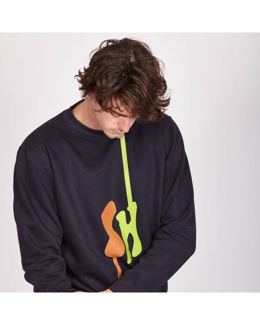 SOHUMAN Blue Tarj Organic Cotton Sweatshirt