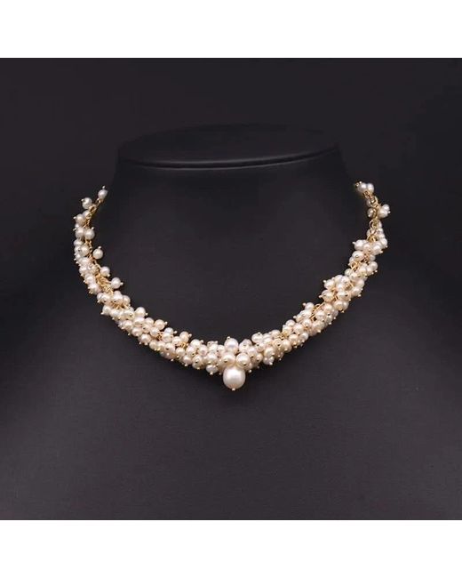 Angel Barocco Metallic Irresistible Multi Ivory Pearl Necklace