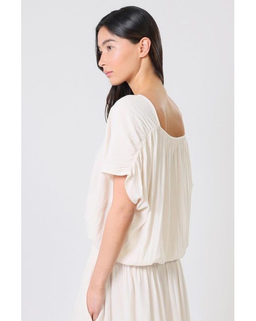 Traffic People White Neutrals Cream Tea Off- Whispers Cropped Top
