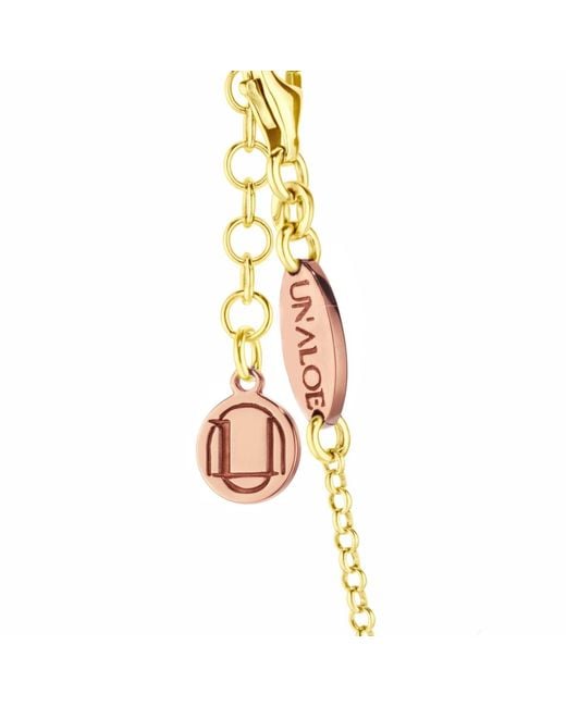 Unaloe Metallic Eres Plated Pendant Necklace For – Romantic Floral Design – Elegant Handmade Jewelry Gift
