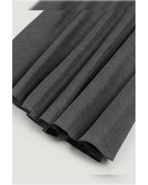 Nocturne Gray Flowing Midi Skirt