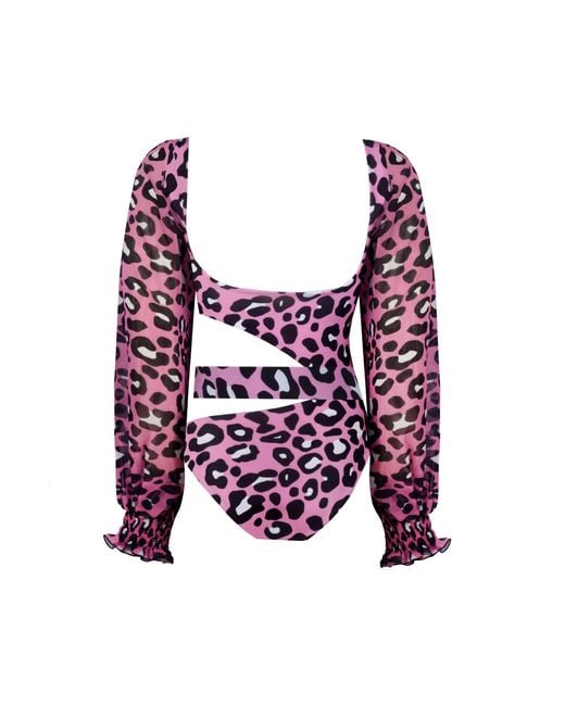 Nur Karaata Purple Ella Leo Swimsuit