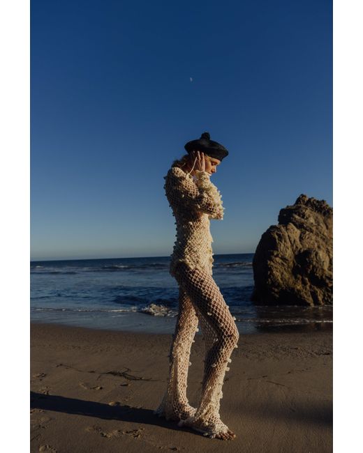 Andreeva White Handmade Crochet Shirt