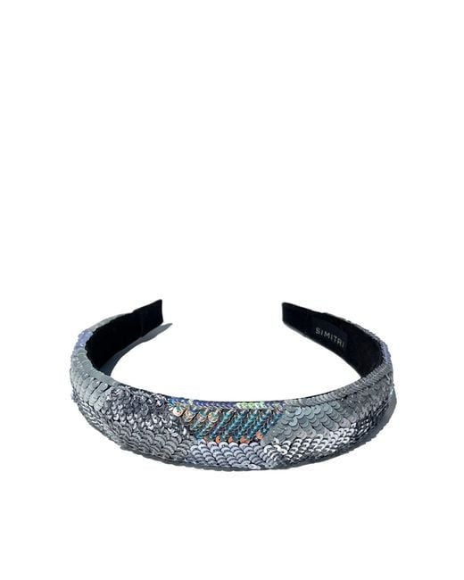 Simitri Blue Zigzag Headband
