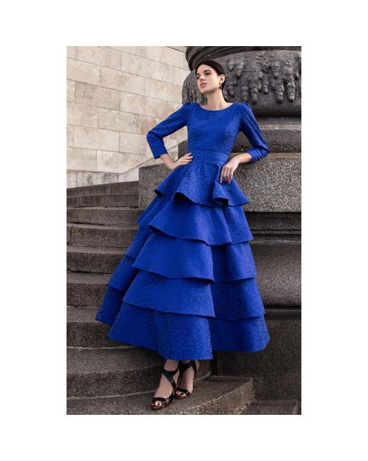 MATSOUR'I Blue Transformer Dress Blouse Jacqueline