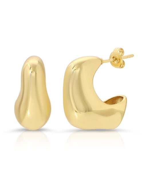 Glamrocks Jewelry Metallic Melt Hoop Earrings