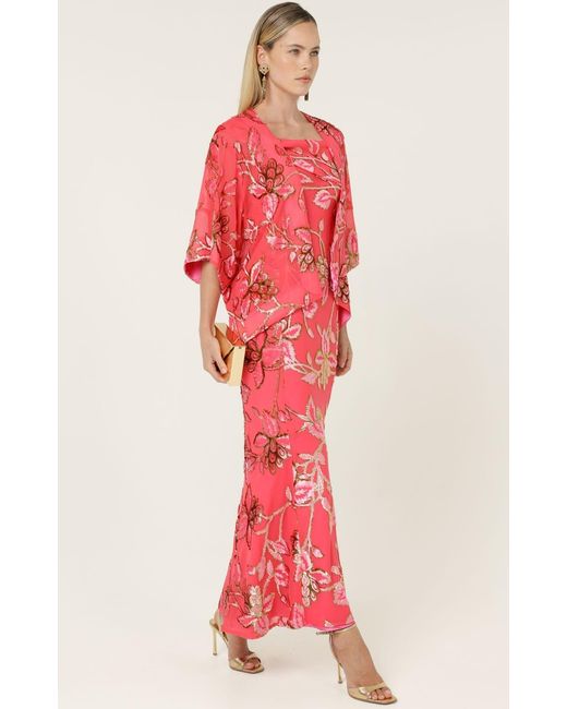 SACHA DRAKE Red Blossom Kimono