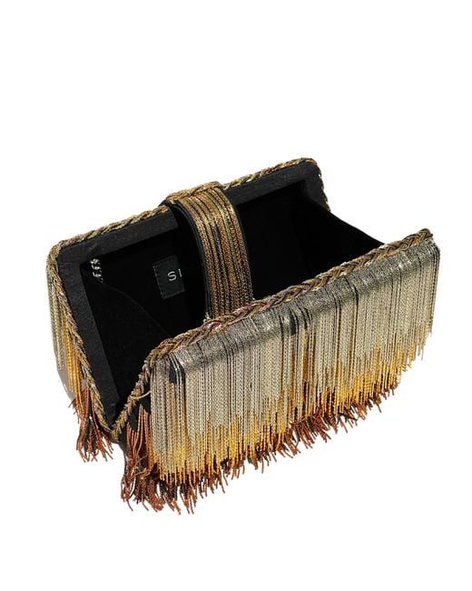 Simitri Green Rose Ombre Chunky Clutch