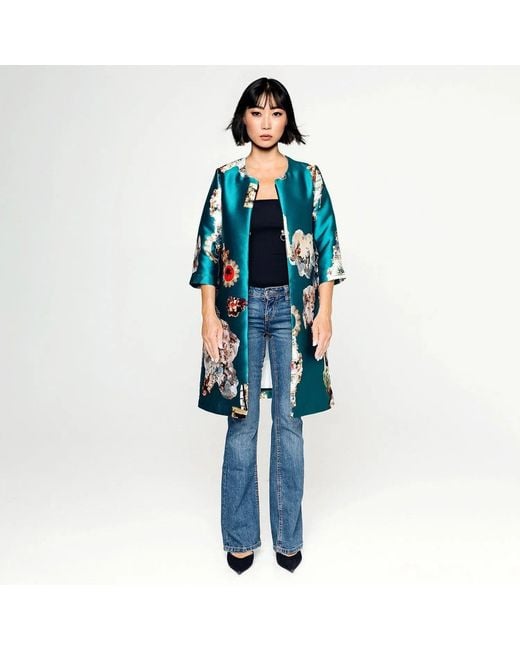 Maxjenny Blue Tailored Coat