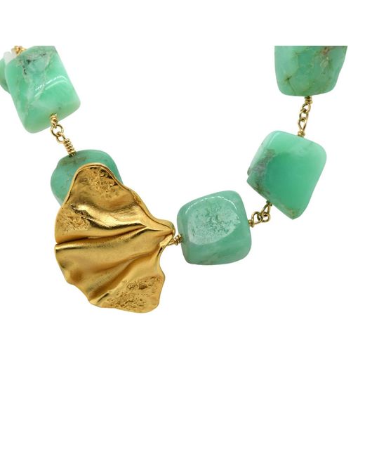 Lori Kaplan Design Green Chrysoprase Chunky Necklace