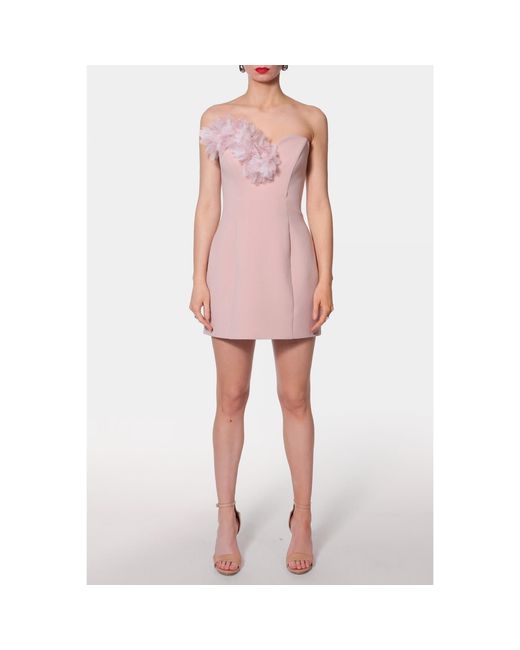 AGGI by HALEWSKI Pink Azalia Peach Mini Strapless Dress