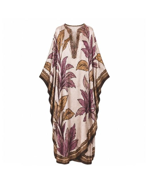 LOVEIST STORE Multicolor Jacquard Woven Satin Kaftan
