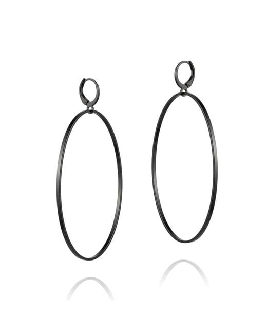 Jaredjamin Metallic Nyx Halo Textured Hoop Earrings
