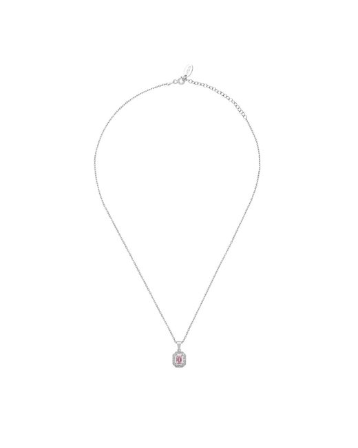 Latelita London Pink Whistledown Gemstone Pendant Necklace Morganite