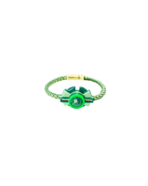 Gissa Bicalho Green Acrylic Handmade Bracelet Oca Pale