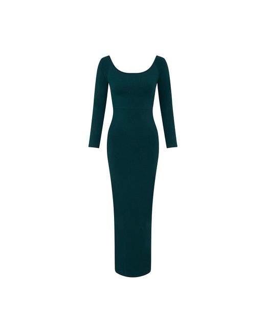Manners London Green Baza Midi Dress In Forest
