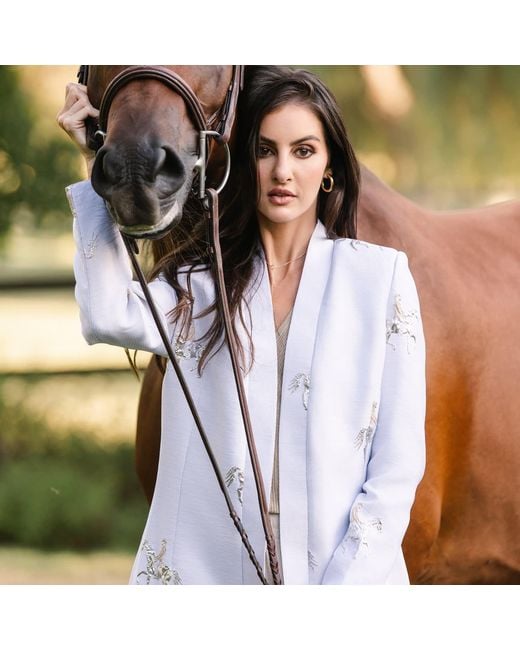 Roqaia Fashion House Gray Horse Kaftan