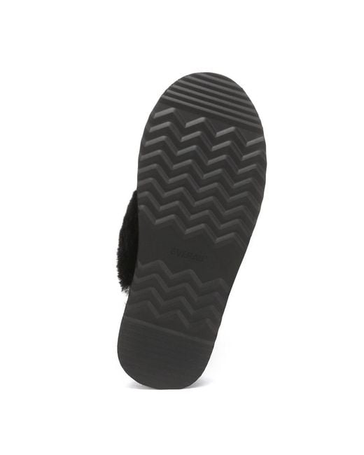 EverAu Australia Black Wagtail Removable Strap Platform Slippers