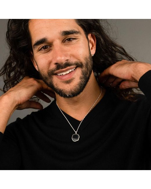Frenvyrn Metallic Lars Reversible Dog Coin Necklace, Sterling for men