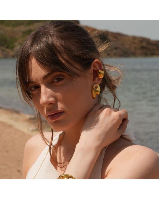 LINYA JEWELLERY Yellow Tina Big Earrings