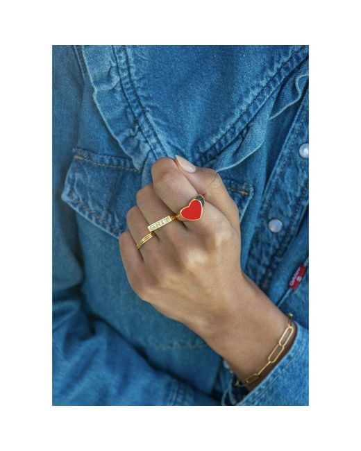 Kris Nations Yellow Grit Engraved Ring
