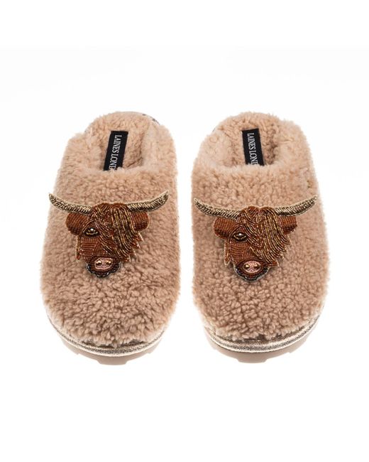 Laines London Women's Natural Neutrals Teddy Closed Toe Slippers - Main Image