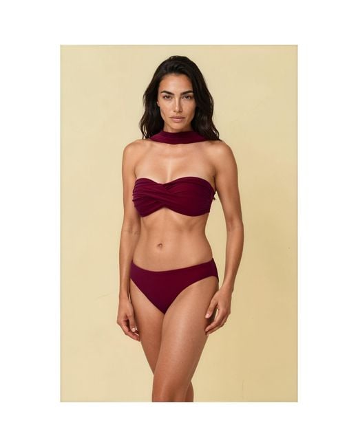 Gezzina Purple Ember Bandeau Bikini Top