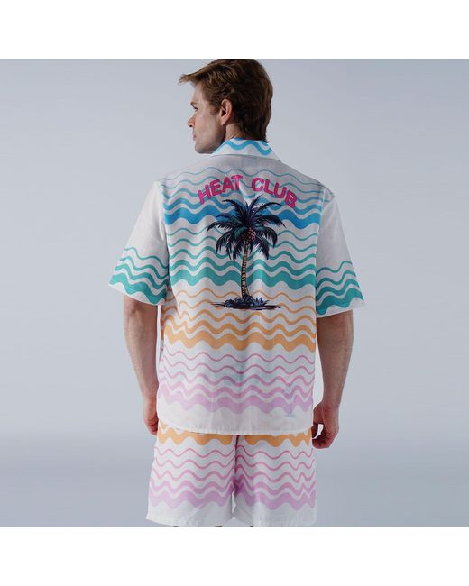 LOVEIST STORE Blue Heat Club Resort Shirt for men