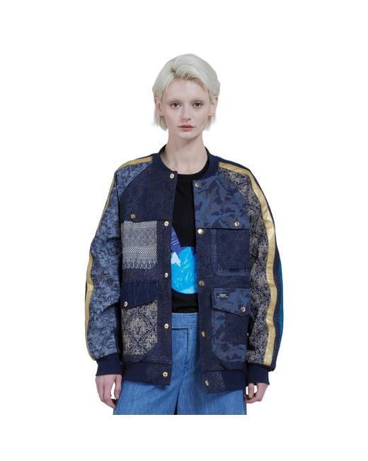 Story Wear Blue Baseball Denim Jacket