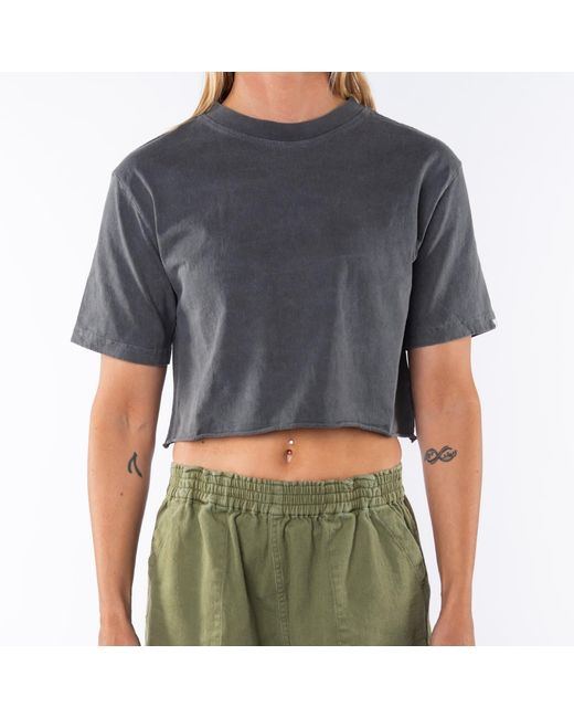 Ariko Gray Sea Beach Crop Tee
