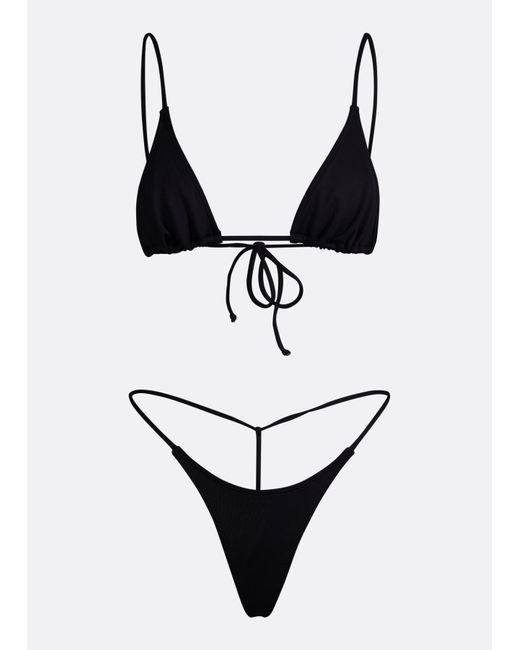 Minimale Animale Black Sacred Tie Back Tassel Bikini Top