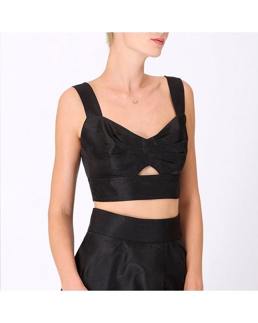 Smart and Joy Blue Taffeta Top- Bra