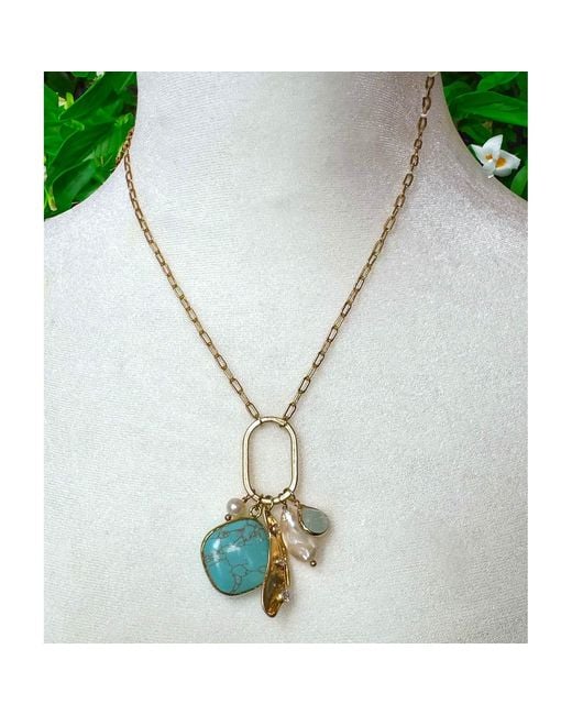 Rare Matters Jewelry Metallic Radiance Charm Necklace