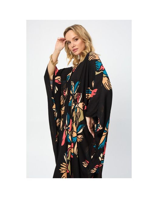 Saachi Black Tropical Sun Kaftan