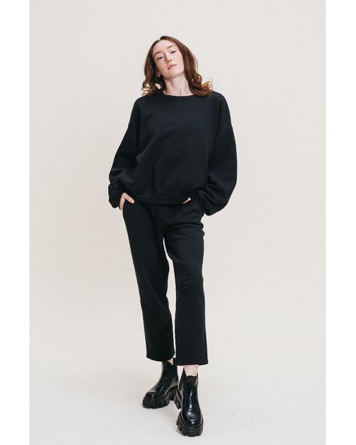 Ocio Leisurewear Black Cropped Pant