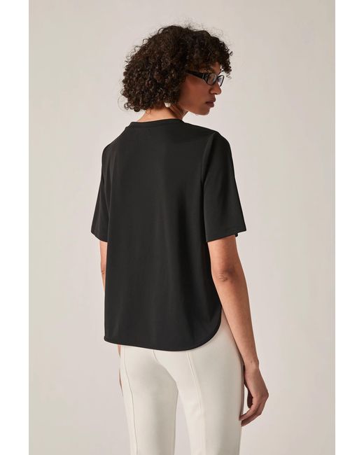 James Lakeland Black Jersey V-Neck Top