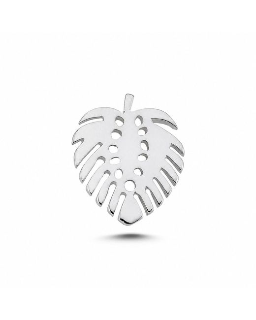 Ecce | Artisan Diamonds White 925K Sterling Monstera Mini Pin
