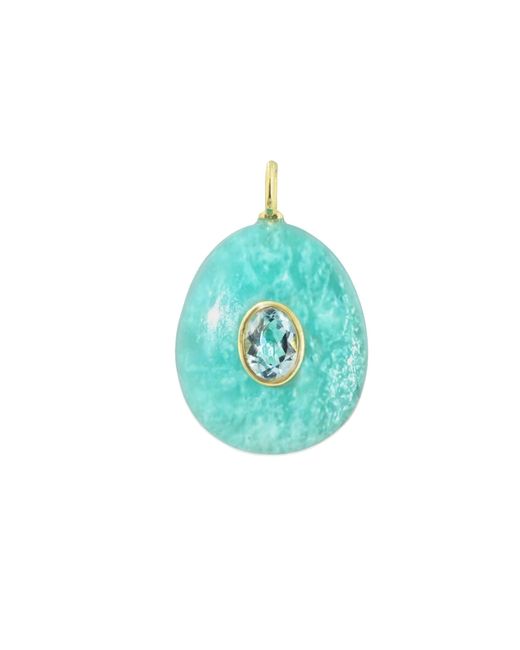 KAMARIA Green Amazonite Gemstone Pendant With Topaz