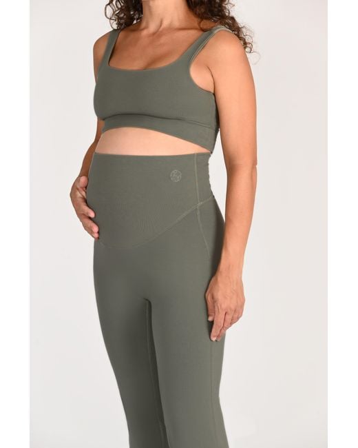 The Koozy Gray Ivory Maternity Leggings