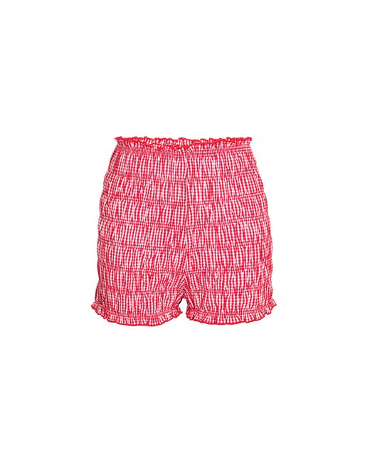 Amy Lynn Pink Danica Cotton Gingham Shirrerd Shorts